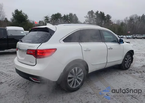 2015 Acura Mdx Technology Package из США, поврежденный, VIN 5FRYD4H44FB018824